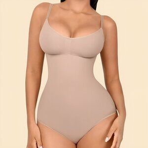 SHAPEWEAR Women's Body Suit - Tummy Control - Butt Lifter - BEIGE - Small Medium